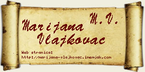 Marijana Vlajkovac vizit kartica
